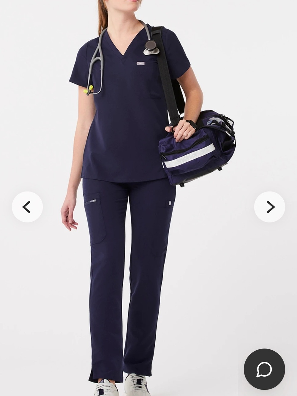 Figs Navy Scrub Set